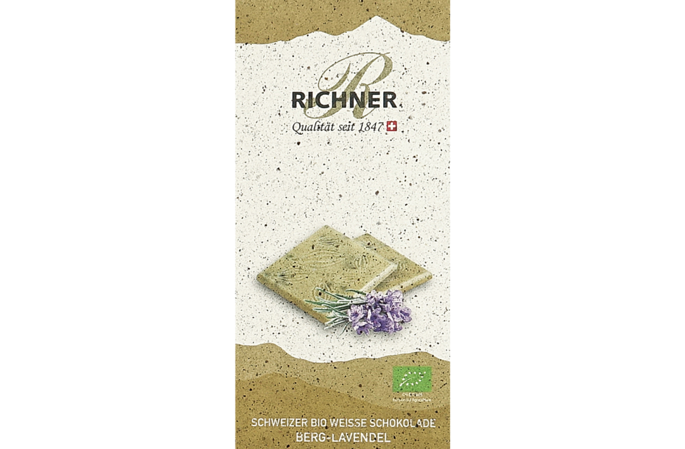 BIO Weisse Schokolade Berg-Lavendel