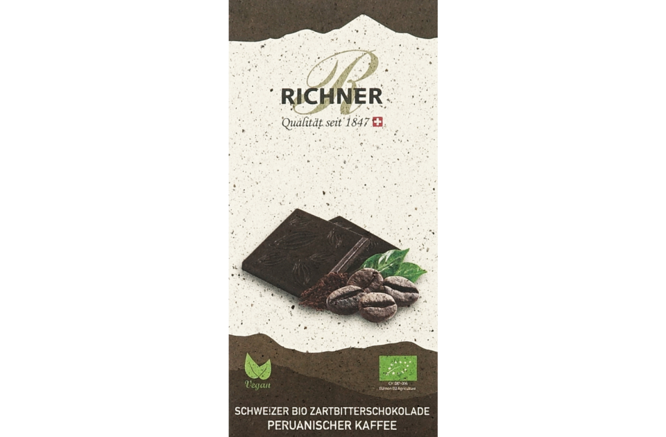 BIO Zartbitterschokolade Peruanischer Kaffee